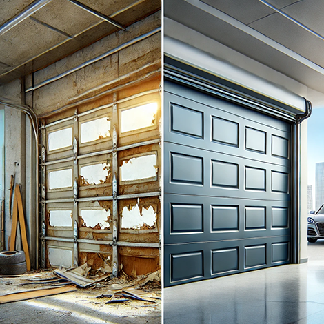 Baltimore Garage Door Before and after